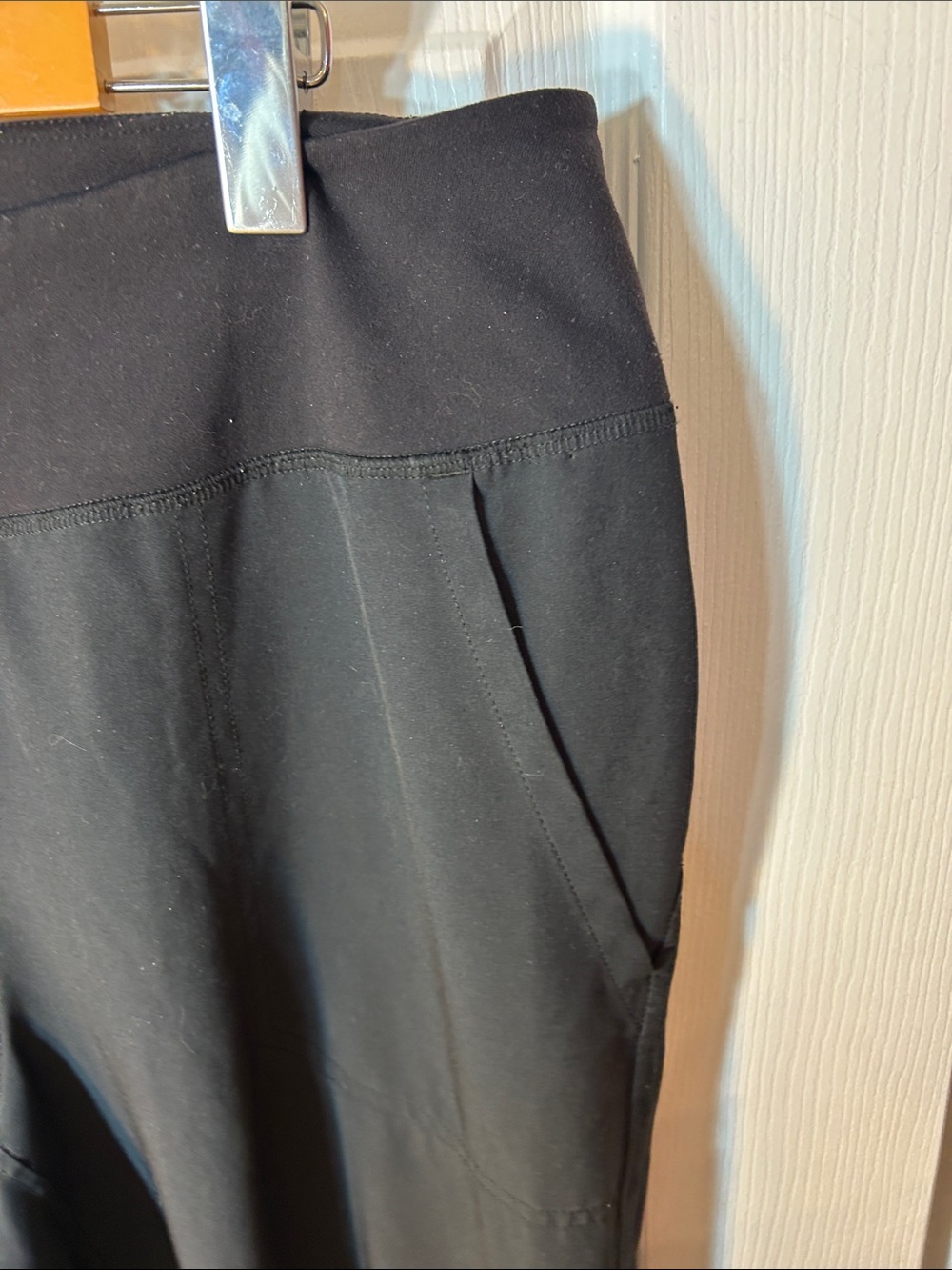 Patagonia Black Worn Wear W's Happy Hike Studio Pants size medium - Picture 8 of 9